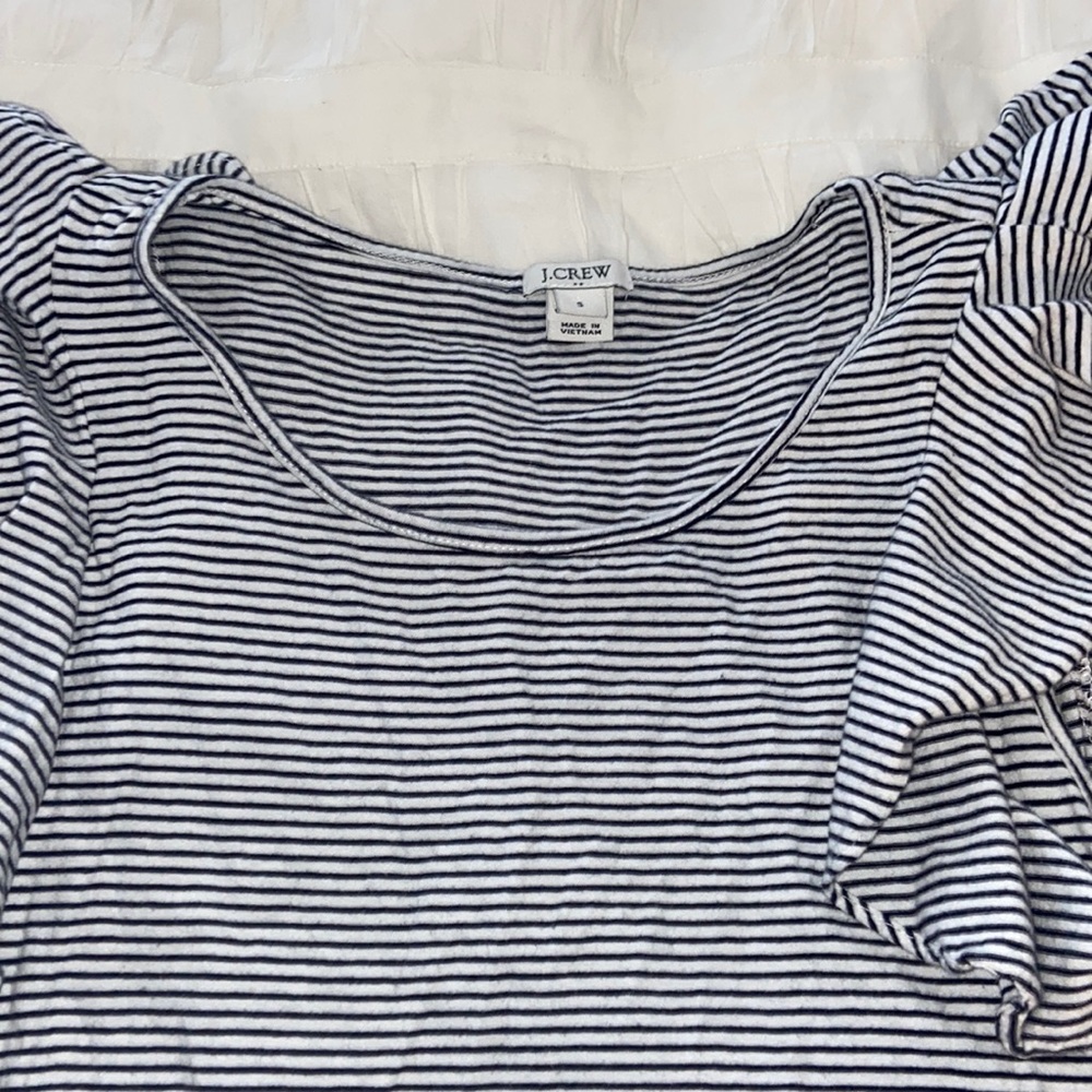 J.crew navy and white striped dress